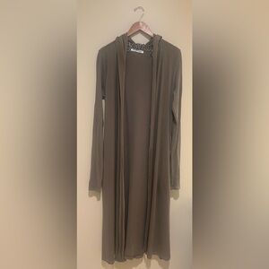 Groceries Apparel Women’s Long Sleeve Green Duster, Size L